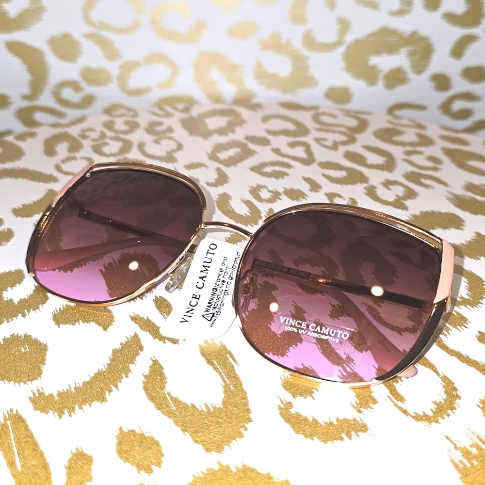 Vince Camuto Rose Gold and Blush Pink Gradient Lens Sunglasses - Picture 8 of 12